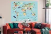 MuchoWow® Poster Welt - Karte - Kinder - Tiere - Blau - Produktbild-Vorschau 2