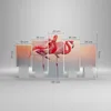 Bild auf Leinwand - Leinwandbild - 5 Teile - Flamingos Produktbild-Vorschau 3