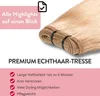 hair2heart Premium Echthaar Tressen zum Einnähen Extensions Produktbild-Vorschau 3