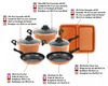 Herzberg HG-04838: 9 Pieces of Non-Stick Copper Cookware Voir les images du produit 5