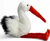 A plush toy stork sitting on a white background. Produktbild-Vorschau