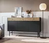 AX LIVING Kommode modern Dinley 155 cm Schwarz mit Produktbild-Vorschau 5