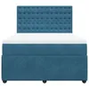 Boxspringbett mit Matratze Blau 140x200 cm Samt Produktbild-Vorschau 6