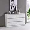 Kommode mit 6 Schubladen 120x78 cm Kommode weiß Holz Produktbild-Vorschau 1