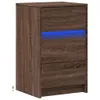 A brown wooden nightstand with blue LED lighting. Náhled obrázku produktu