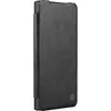 A black flip case for a smartphone, shown from the side. Produktbild-Vorschau
