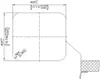 A technical drawing of a sink with dimensions and specifications. Produktbild-Vorschau