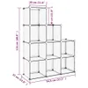 vidaXL Sistema di scaffalatura con 9 cubi Nero PP Anteprima dell’immagine prodotto 12