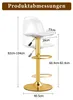 Lot de 2 tabourets de bar réglables en hauteur, dossier Voir les images du produit 8
