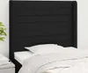 Kopfteil mit Ohren Schwarz 83x16x118/128 cm Stoff Produktbild-Vorschau 2