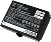 A black battery pack with white text and logos, isolated on a white background. Produktbild-Vorschau