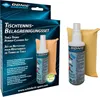 A table tennis rubber cleaning set with a spray bottle and sponge, presented in its packaging and also shown separately. Produktbild-Vorschau