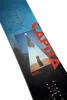 A close-up, angled view of a snowboard with graphics. Voir les images du produit
