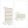 Relaxdays Regalsystem, 4 Stoff-Schubladen, universale Produktbild-Vorschau 6