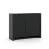Sideboard Vento Schwarz, 2 Türen, Breite: 103,5 cm / Höhe: Produktbild-Vorschau 5