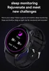 A close-up shot of a black smartwatch displaying sleep monitoring data against a dark background. Náhled obrázku produktu