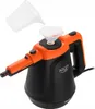 A steam mop cleaner is shown with a funnel and a cup being used to fill it with liquid. Podgląd zdjęcia produktu