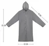Universelle Regenjacke – Cape-Jacke Mit Kapuze, Grau Produktbild-Vorschau 2