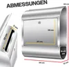 KESSER® XXL Briefkasten Edelstahl mit Zeitungsfach , Produktbild-Vorschau 7