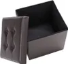 Čalouněný skládací taburet s úložným prostorem 38 x 38 x 38 Náhled obrázku produktu 5