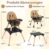 COSTWAY 6 in 1 Hochstuhl Baby, Kinderhochstuhl mit Produktbild-Vorschau 3