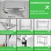 XINZI Table de travail en inox avec rebord 100 x 60 x 85 cm Voir les images du produit 8