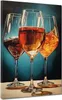 Cheers 3 Weingläser Gläser Leinwandbild Wandbild Kunstdruck Produktbild-Vorschau 1