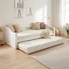 Homestyle4u Tagesbett 90x200 Ausziehbett Weiß mit Matratze Produktbild-Vorschau 13