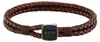 Pulsera de cuero marrón, modelo 1580048 - Longitud: 19 cm Vista previa de la imagen del producto 1