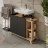 A bathroom vanity with a sink and storage is shown in a well-lit room. Anteprima dell’immagine prodotto