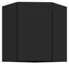 Küchen Eckhängeschrank 60x60 cm SIENA Schwarz Küche Produktbild-Vorschau 1