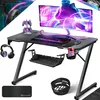 KESSER® Gaming Tisch LED | Z-Form Gamer Schreibtisch | Produktbild-Vorschau 1