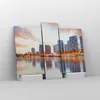 Bild auf Leinwand - Leinwandbild - Fluss Wolkenkratzer Produktbild-Vorschau 4