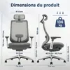 Chaise de bureau avec accoudoirs 4D et siège réglable Voir les images du produit 3