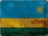 vianmo Blechschild 30x40 cm Ruanda Rwanda Flagge Fahne Produktbild-Vorschau 1
