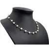 Perlenkette Collier Armband Ohrringe Schmuck-Set weiß echte Produktbild-Vorschau 2