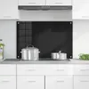 vidaXL Kuchyňský splashback černý 90 x 60 cm Tvrzené sklo Náhled obrázku produktu 3