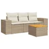 The Living Store 4-tlg. Garten-Sofagarnitur mit Kissen Produktbild-Vorschau 3