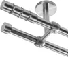 Gardinenstange mit Deckenhalterung I Metall Edelstahl Look Produktbild-Vorschau 1