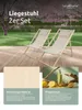 holz4home® 2er Set Liegestuhl klappbar Creme I Sonnenliege Produktbild-Vorschau 2