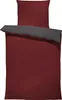 Bettwäsche 155x220 cm bordeaux rot anthrazit Uni Übergröße Produktbild-Vorschau 1