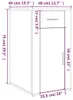 vidaXL Büroschrank Hochglanz-Weiß 40x49x75 cm Holzwerkstoff Produktbild-Vorschau 8