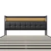 Cama con somier INONEFT de 140x190 cm con LED y USB, cama Vista previa de la imagen del producto 13