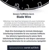 Close-up of a dartboard with text describing its features. Produktbild-Vorschau