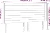 Kopfteil mit Ohren Dunkelgrau 163x16x118/128 cm Stoff Produktbild-Vorschau 9