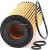 A close-up view of an oil filter with its accompanying rubber seals, set against a white background. Produktbild-Vorschau