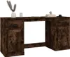 vidaXL Schreibtisch mit Stauraum Räuchereiche Holzwerkstoff Produktbild-Vorschau 4