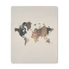 MuchoWow® Mauspad Mousepad Weltkarte - Holz - Braun 19x23 Produktbild-Vorschau 1