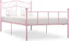 vidaXL Rama łóżka różowa metalowa 100 × 200 cm Podgląd zdjęcia produktu 6