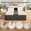 COSTWAY : chaise longue double en polyrotin pour 2 Voir les images du produit 7